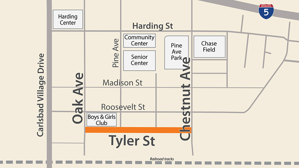 Tyler St map