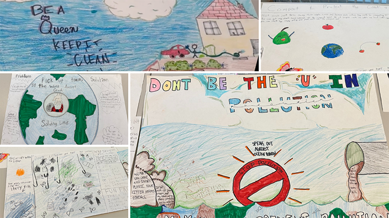 Artwork at student sustainability showcase