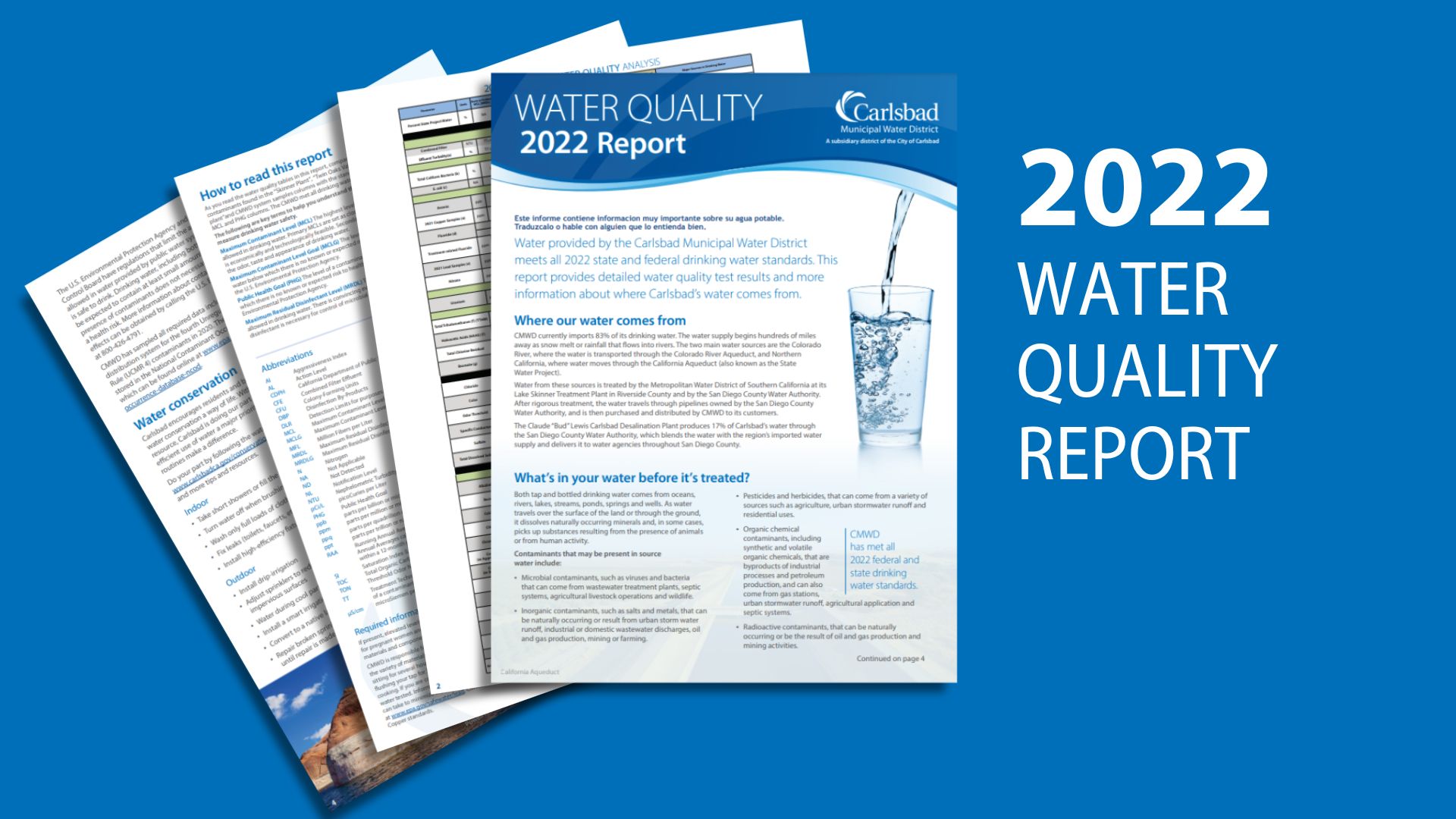 2022 Water Quality Report banner