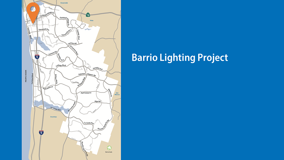 Barrio lighting location map