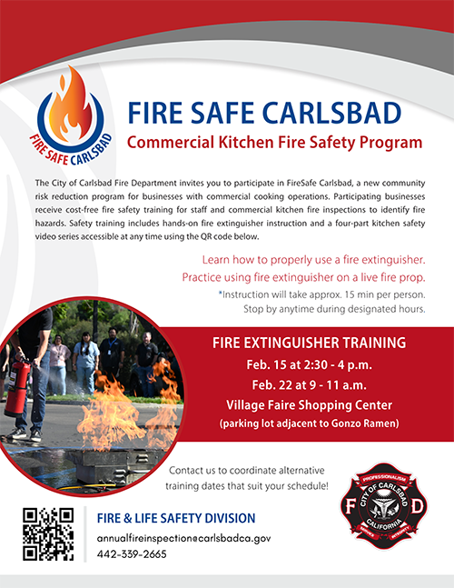Fire Safe Carlsbad Training Flyer