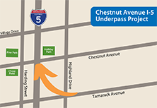 Chestnut underpass map