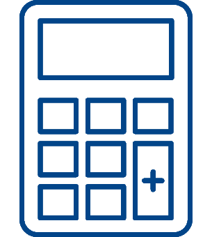 Calculator blue