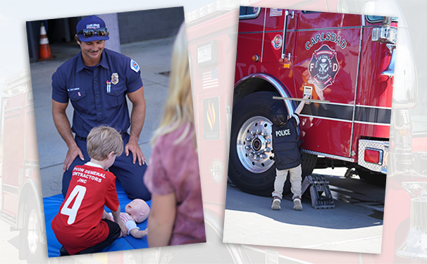 Kids at public safety open house