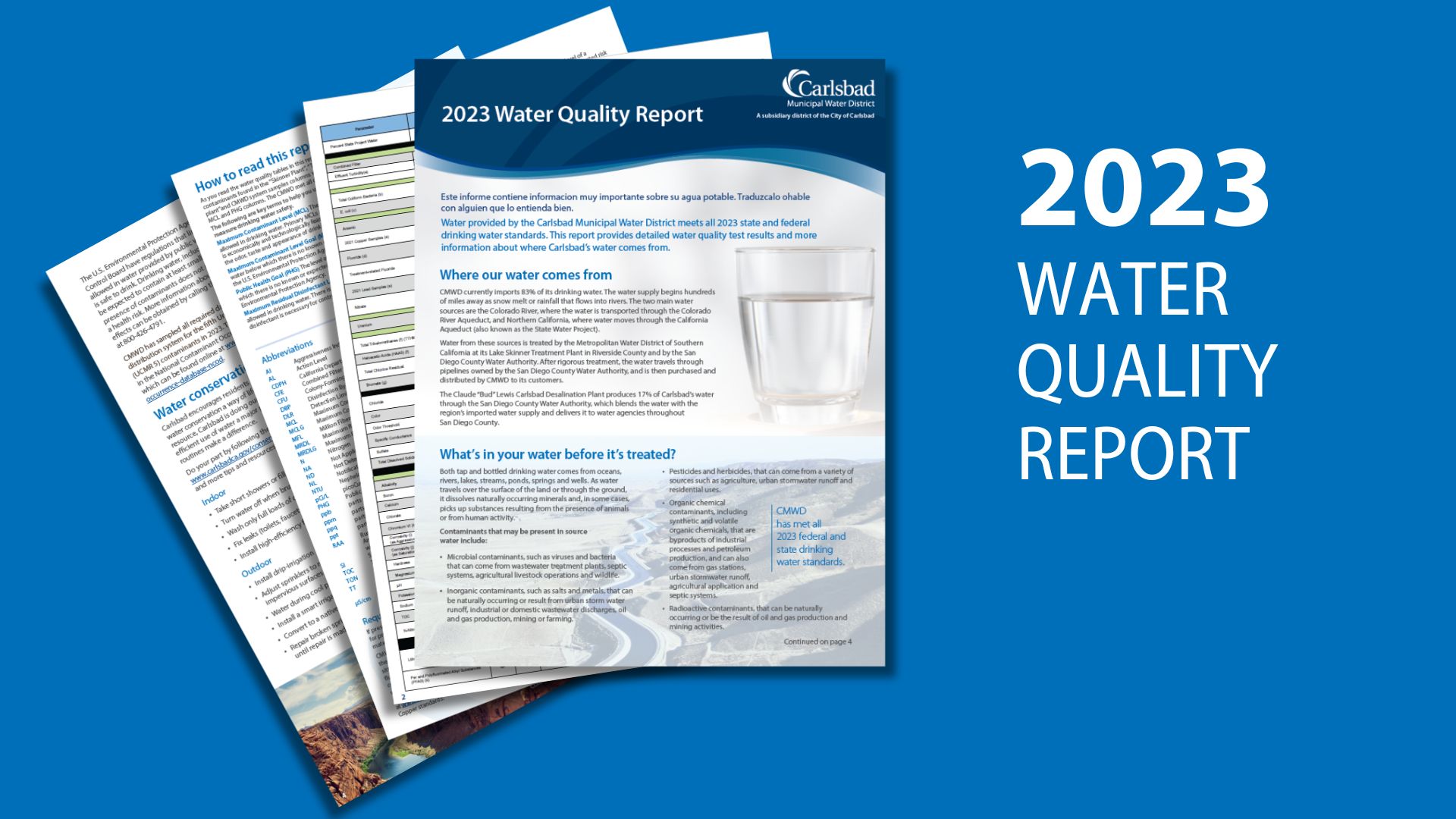 2023 Water Quality Report web banner