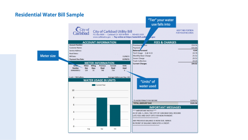 Sample home bill