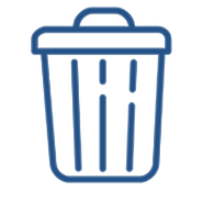 Trash icon blue