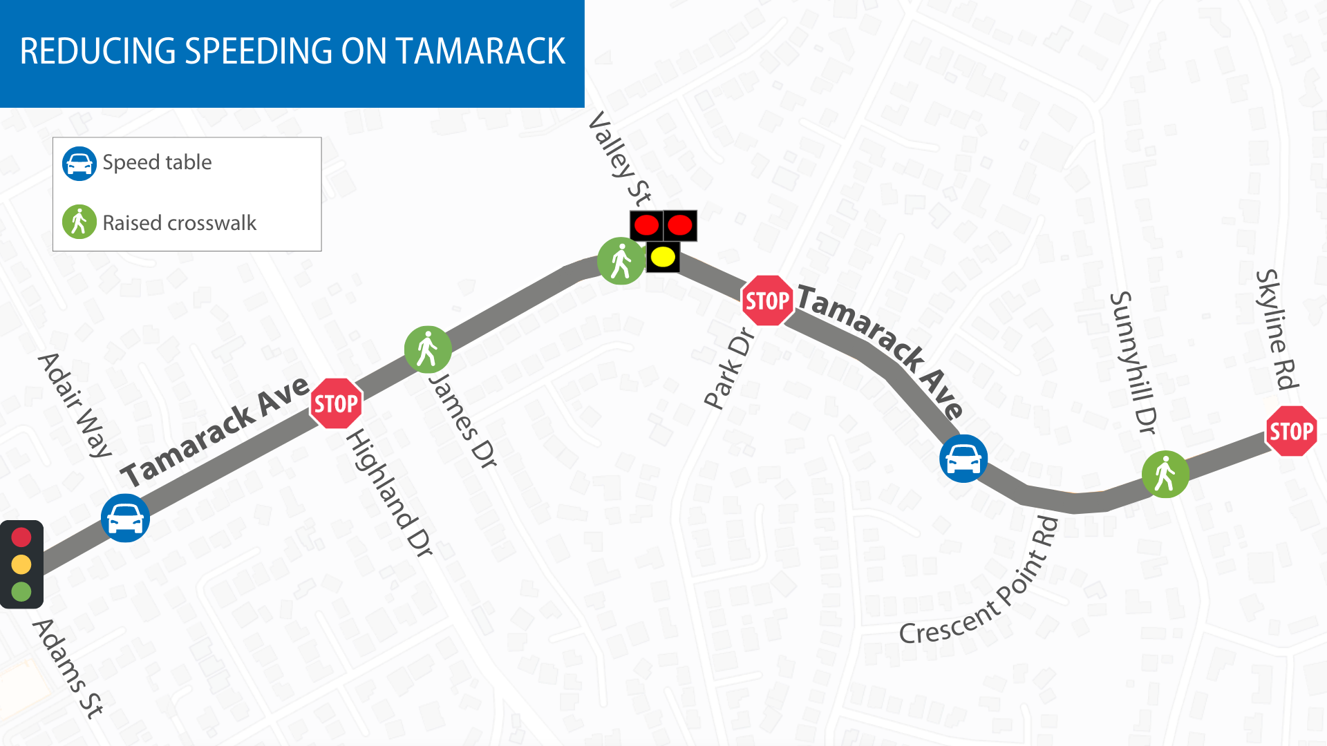 Tamarack traffic calming map