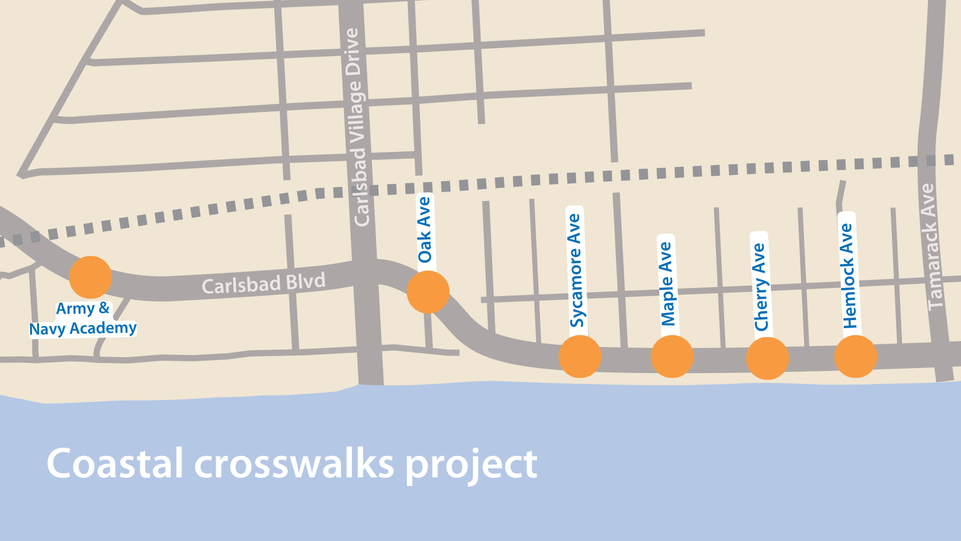 Project map - Carlsbad Blvd pedestrian improvements